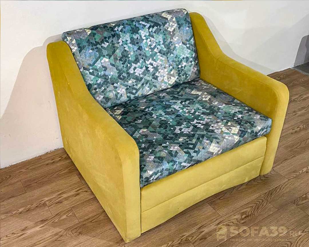Кресло-кровать Аврора-80 желто-зеленое