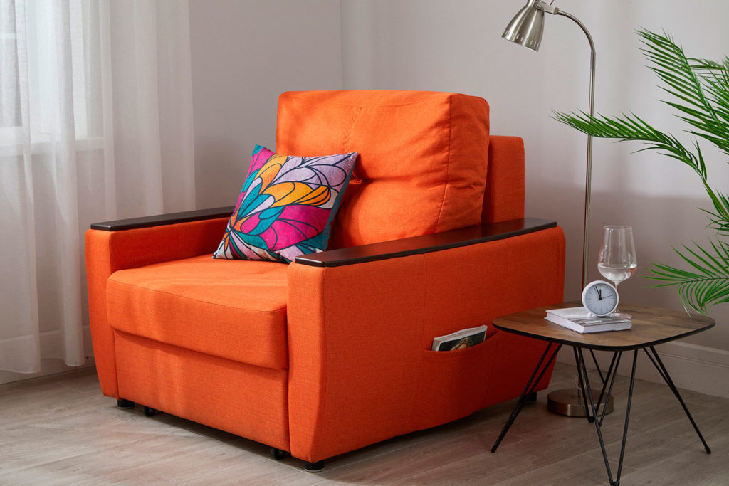 Кресло кровать оранжевое