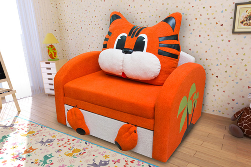 Оранжевый детский диван
