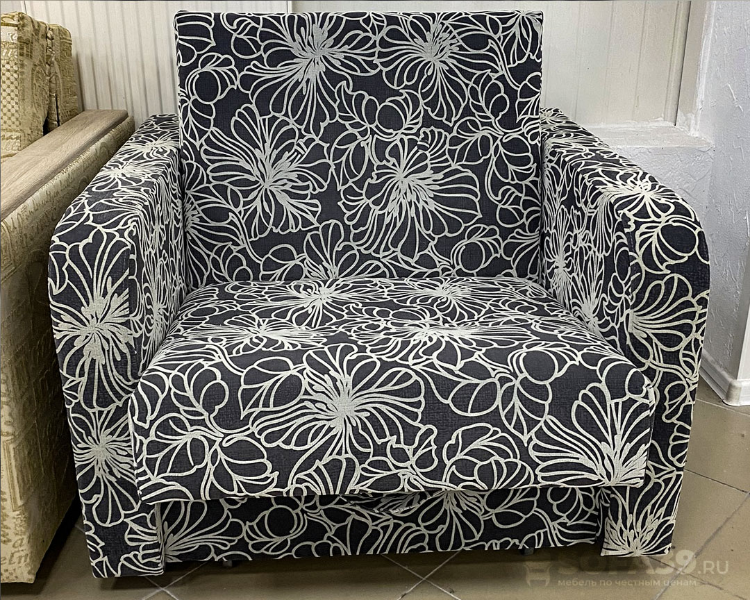 Кресло-кровать Американка 70 белые цветы