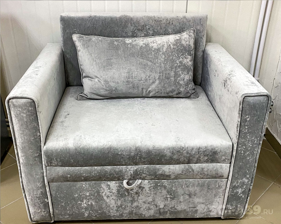 Кресло-кровать Джуниор-80 серебристо-серый