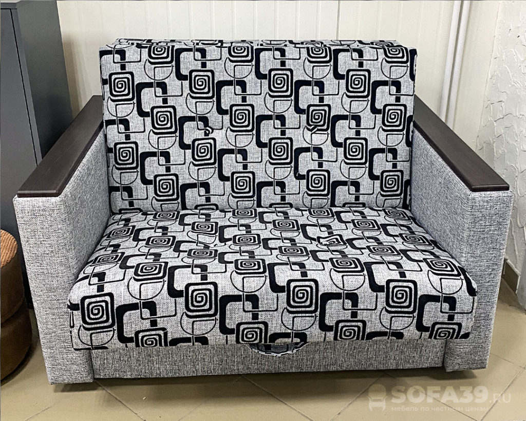 Кресло-кровать Американка 100 серая геометрия