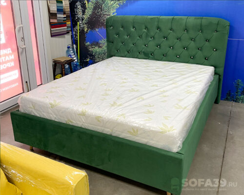 Кровать Сабрина бутылочный зелёный