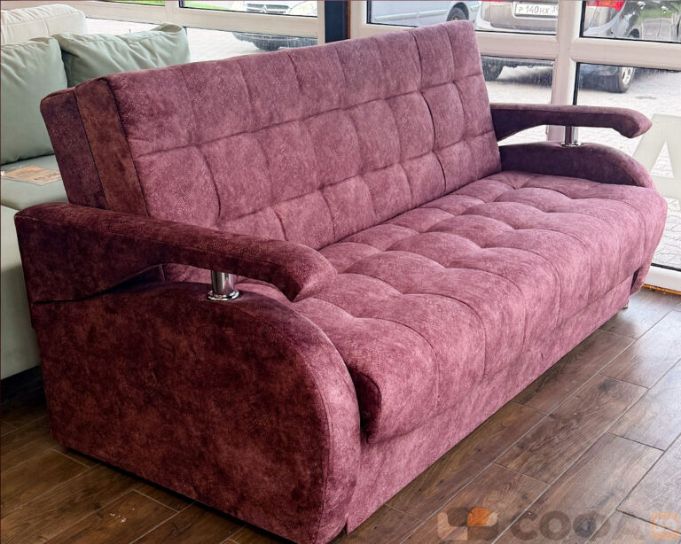 Диван Ева американка-160 текстурно тёмно-розовый